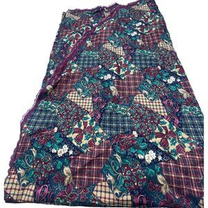 Christmas table cloth dinning decor red green lace border bows ivy 58x78" READ